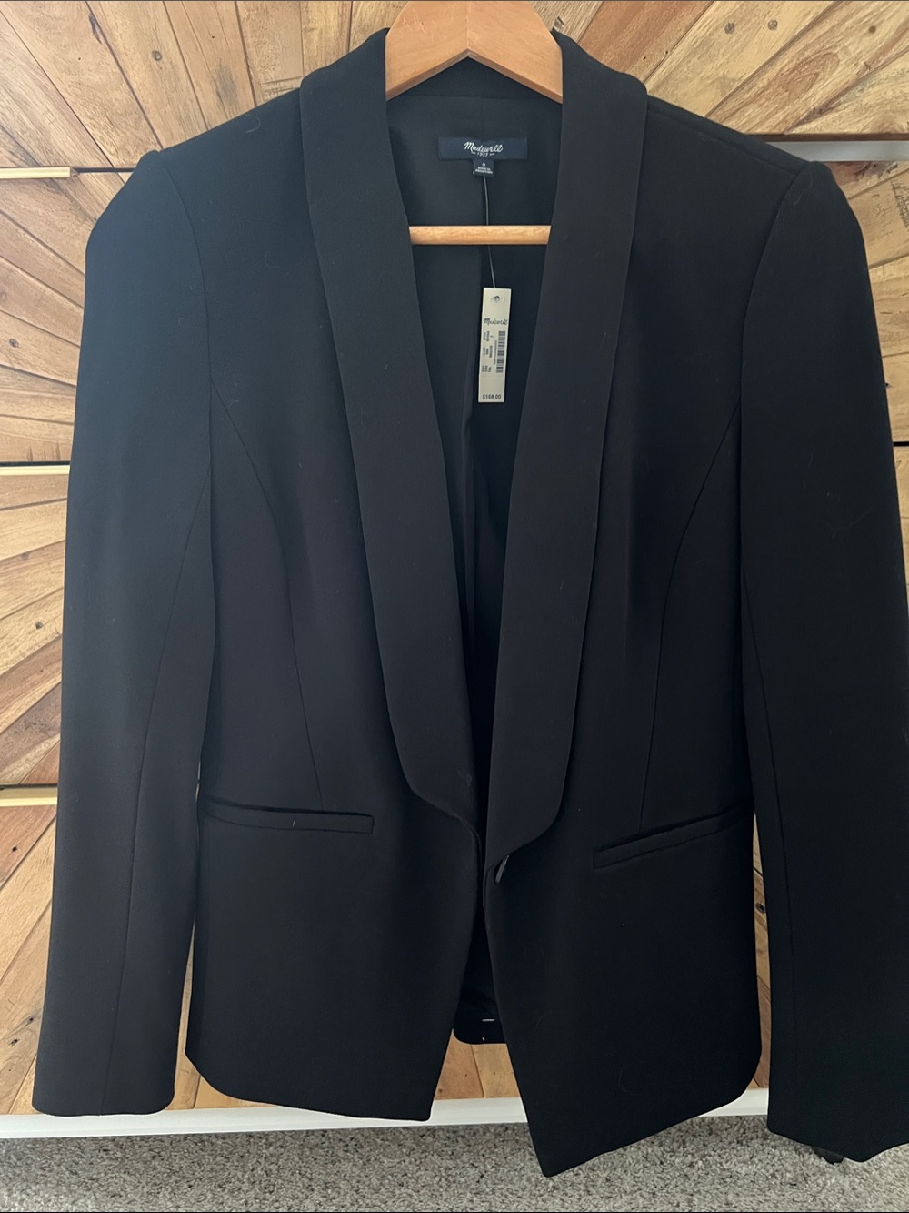 Madewell Black Shawl Collar Women's Blazer NWT